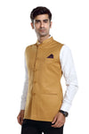 Men's Mustard Yellow TR Nehru jacket – view 2
