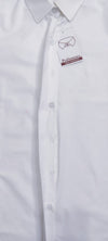 Women's PC Formal Shirt – White – concealed placket detail