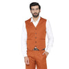 Men's Slim Fit TR Waistcoat – Carrot Orange