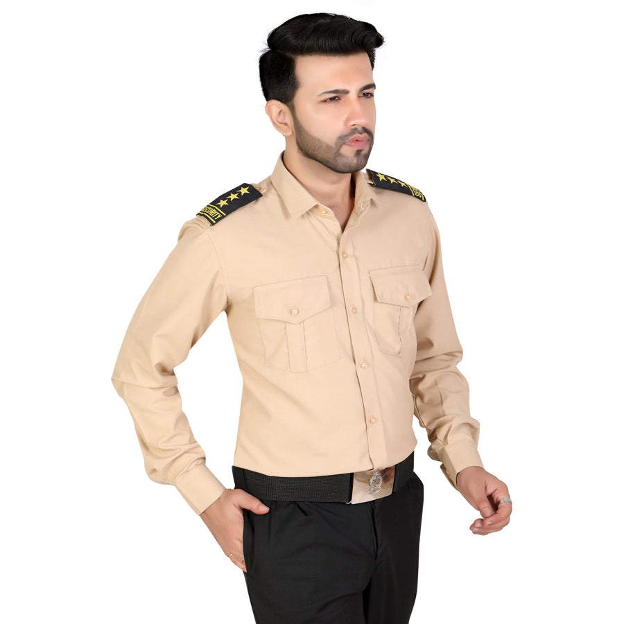 Security Guard Shirt – Beige - Right Sleeve