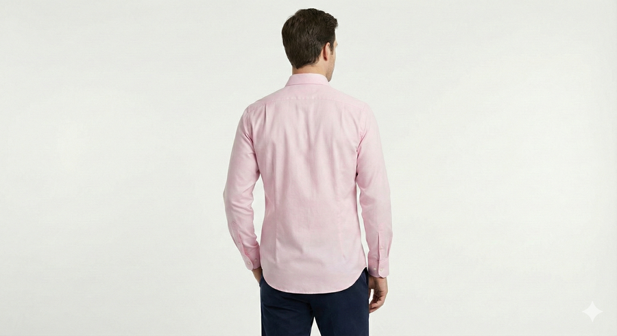 Men's Classic Formal Shirt – Pink - Back