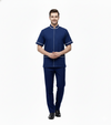 Half Sleeve Waiter Uniform – Navy Blue & White – view 1