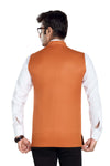 Men's Carrot Orange TR Nehru jacket – view 4