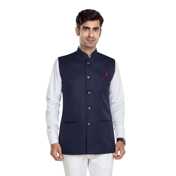 Men's TR Nehru Jacket – Navy Blue