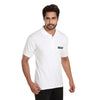 White security polo T-shirt – left angle view