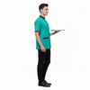 Half Sleeve Waiter Uniform – Teal Green & Black – view 3