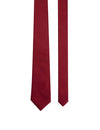 Solid Satin Formal Tie – Red – full length