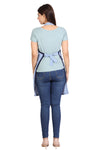 Full Kitchen Apron – Sky Blue Checks