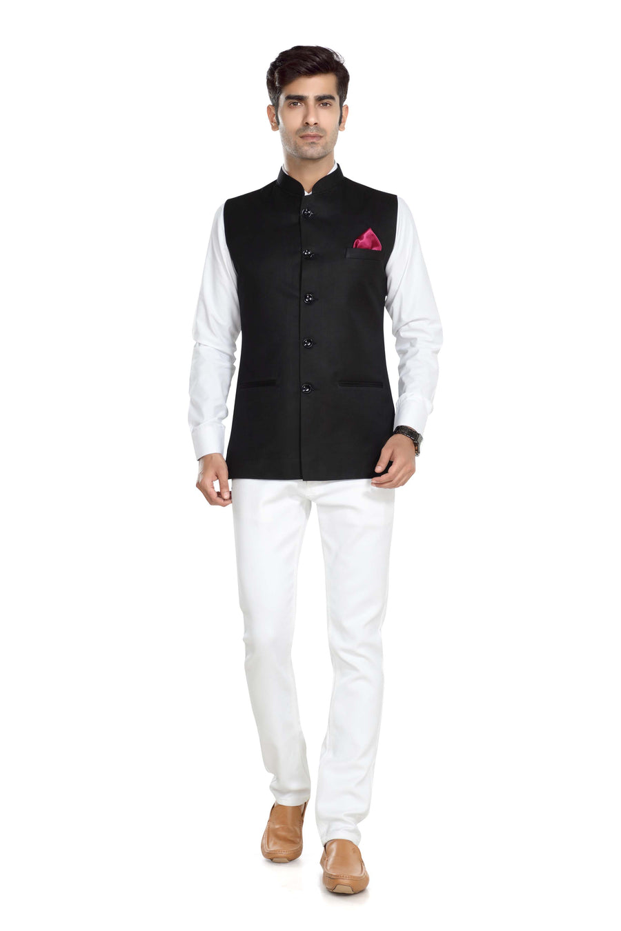 Men's TR Nehru Jacket – Black - Back