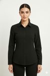 Women's Lycra Formal Shirt – Black – view 1