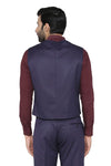 Men's navy blue slim fit TR waistcoat – view 5