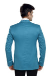 Men's slim fit TR blazer – Turquoise Blue – view 5