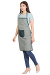 Full Kitchen Apron – Green & White Checks