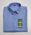 Women's Chambray Formal Shirt – Blue – folded with short collar