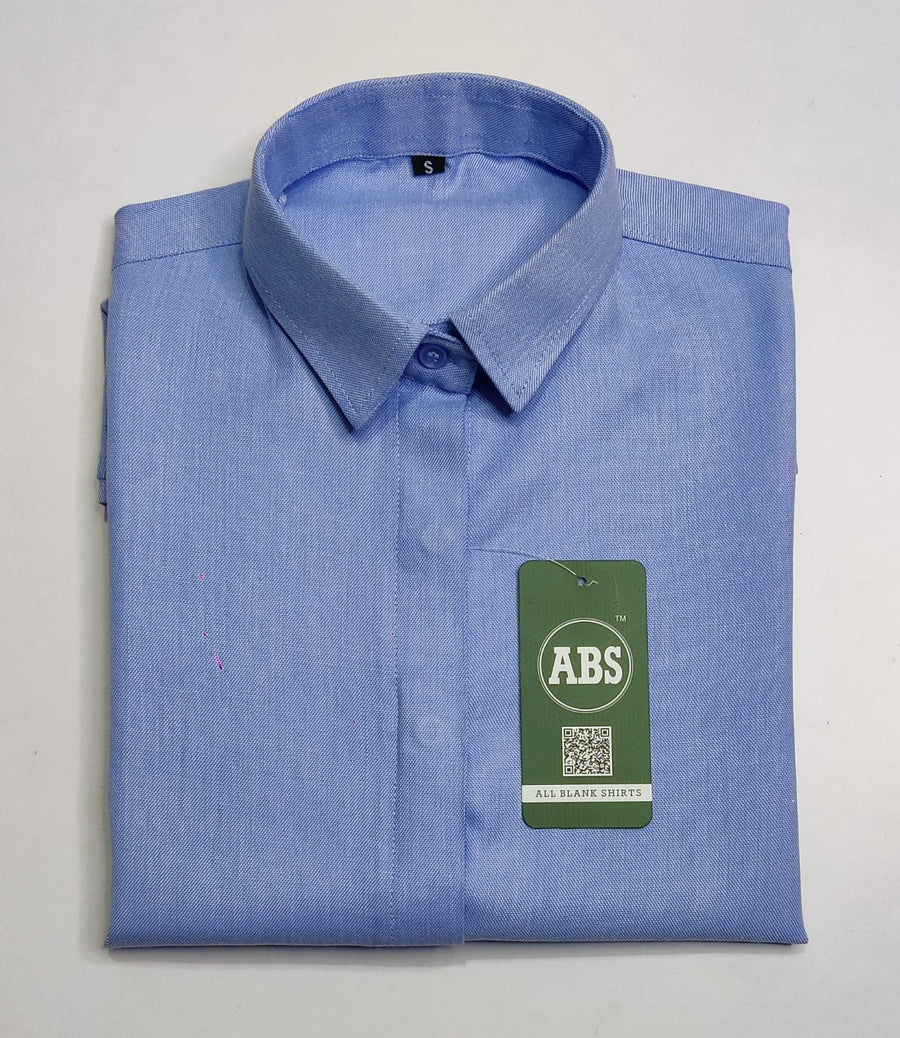 Women's Chambray Formal Shirt – Blue - Left Sleeve