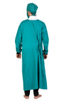 Men's Overlap OT Gown Set – Surgical Green, with Cap & Mask – overlap back