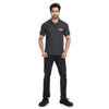 Charcoal melange security polo T-shirt – full body view