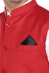Men's Red TR Nehru jacket – view 6