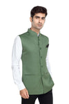 Men's Green TR Nehru jacket – view 3