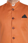 Men's Carrot Orange TR Nehru jacket – view 5