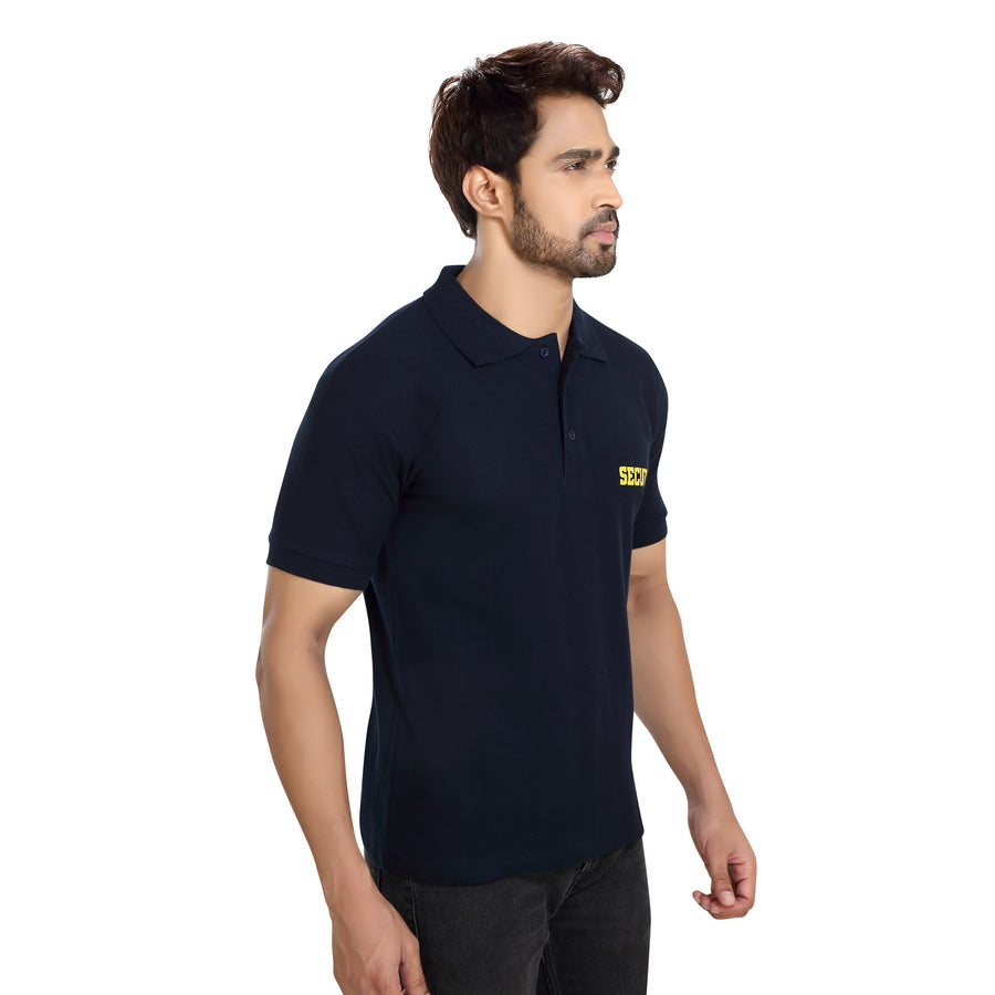 Security Polo T-Shirt – Navy Blue - Right Sleeve