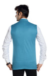 Men's Turquoise Blue TR Nehru jacket – view 4
