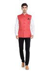 Men's Prubin Red TR Nehru jacket – view 1