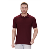 Maroon polo T-shirt (100% cotton) – front view