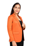 Women's slim fit TR blazer – Carrot Orange – view 6
