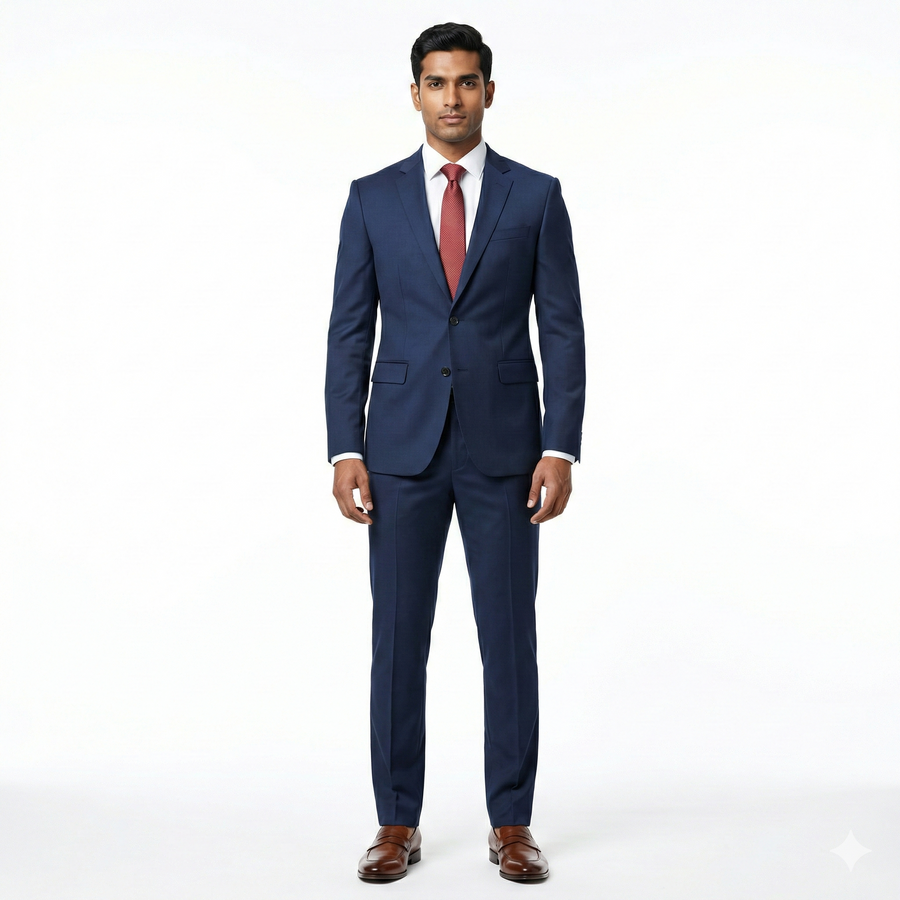 Men's Corporate Blazer – Navy Blue - Front