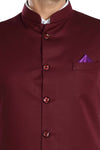 Men's Dark Maroon TR Nehru jacket – view 5
