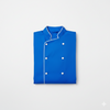 Royal Blue & White chef coat – view 1