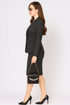 Women's Stretch Formal Skirt – Grey – side view