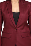 Women's slim fit TR blazer – Dark Maroon – view 1