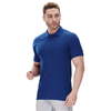 Royal Blue polo T-shirt (100% cotton) – right angle view
