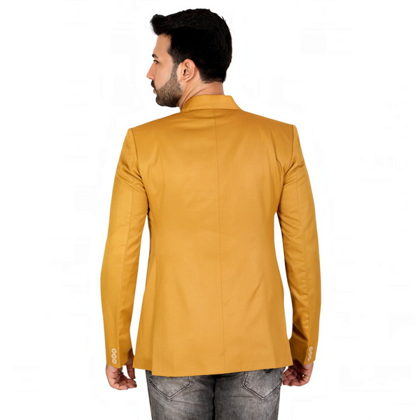Men's slim fit TR blazer – Mustard Yellow – view 6