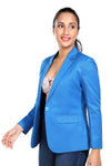 Women's slim fit TR blazer – Light Blue – view 5
