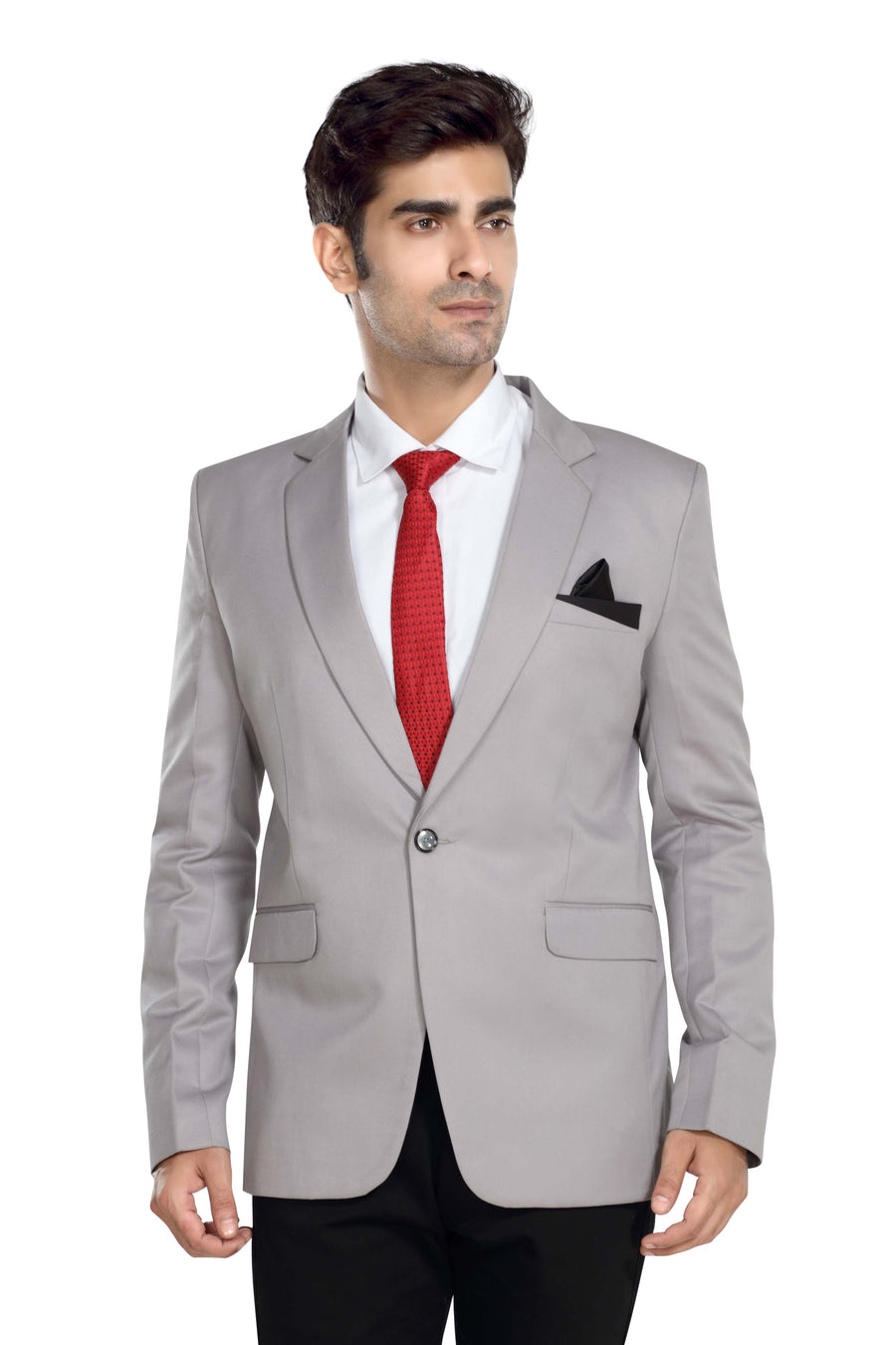 Men's Slim Fit TR Blazer – Grey - Back