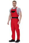Industrial Dungaree Bib Overall – Red – three-quarter view