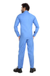 Industrial Worker Uniform – Sky Blue, Full Sleeve – back