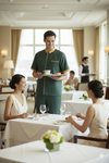 Half Sleeve Waiter Uniform – Dark Green & Mustard – view 5