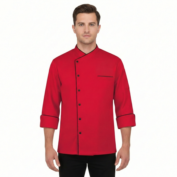 Red chef coat – view 1