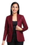 Women's slim fit TR blazer – Dark Maroon – view 4
