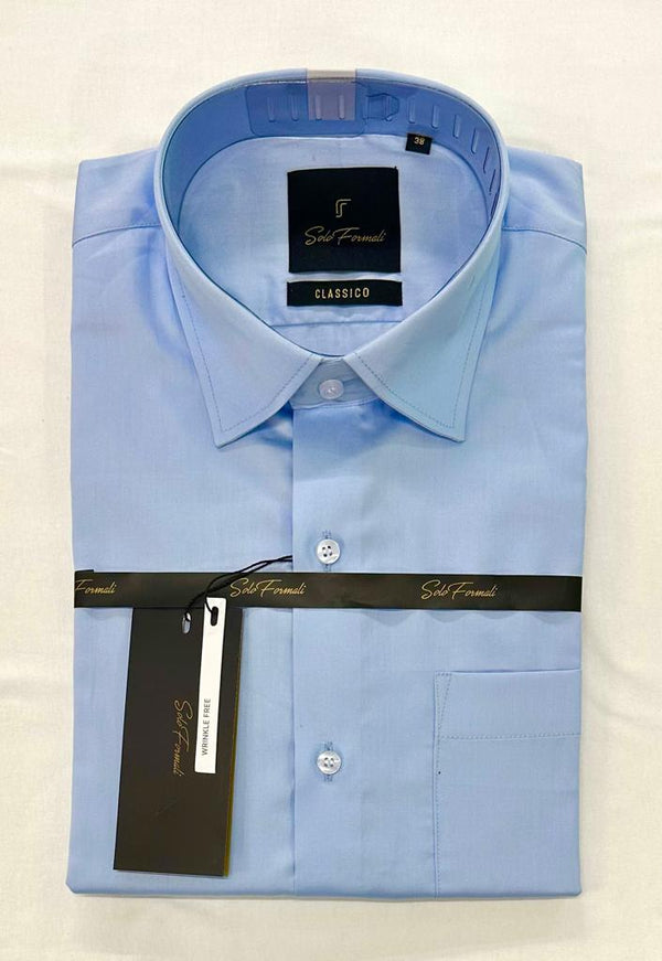 Men's Giza Cotton Formal Shirt – Blue – view 1