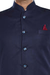 Men's Navy Blue TR Nehru jacket – view 5