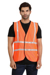 Orange reflective safety jacket with 1 inch tape