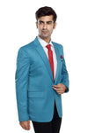 Men's slim fit TR blazer – Turquoise Blue – view 4