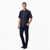 Half Sleeve Waiter Uniform – Navy Blue & Orange – view 3