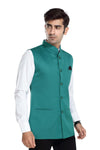 Men's Sea Green TR Nehru jacket – view 3