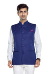 Men's Royal Blue TR Nehru jacket – front view